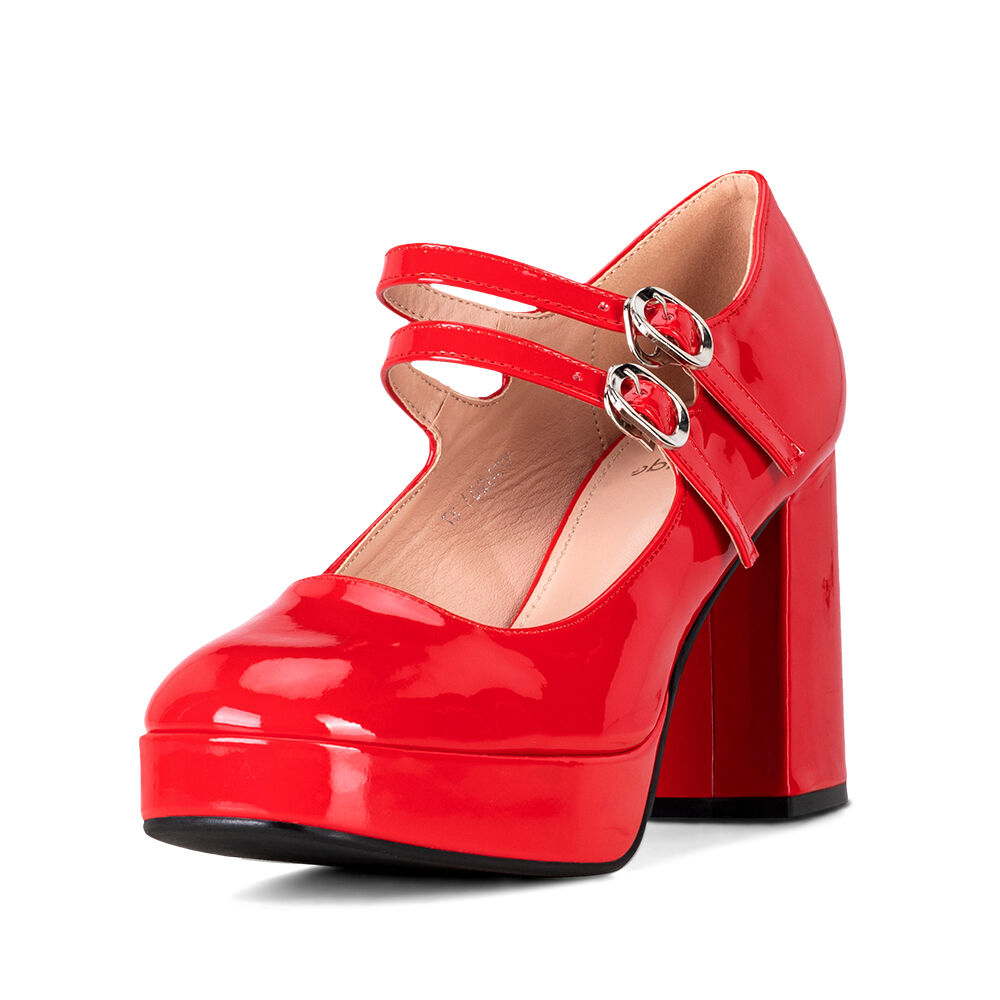 Zapato Taco Rojo Casual You201 Weide image number 5.0