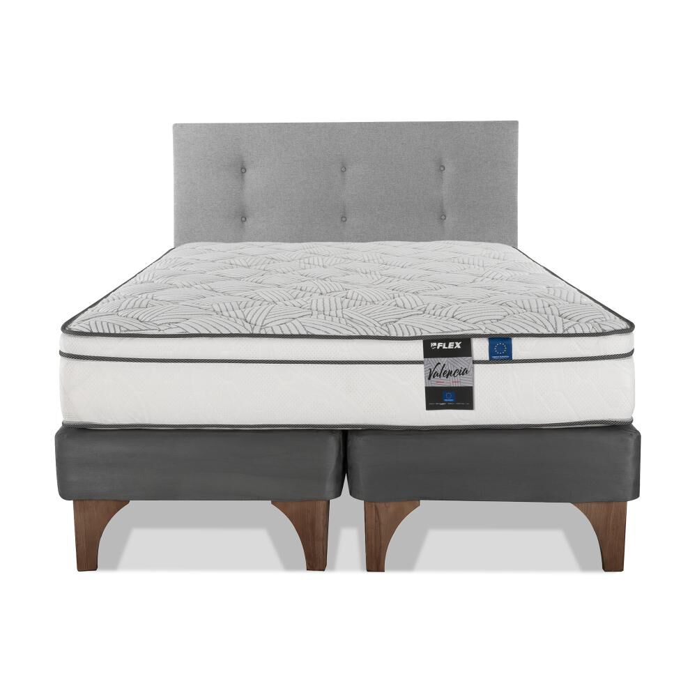 Cama Europea Flex Valencia / King / Base Dividida + Respaldo image number 1.0