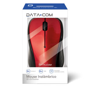 Mouse Inalámbrico Rojo 3d Datacom