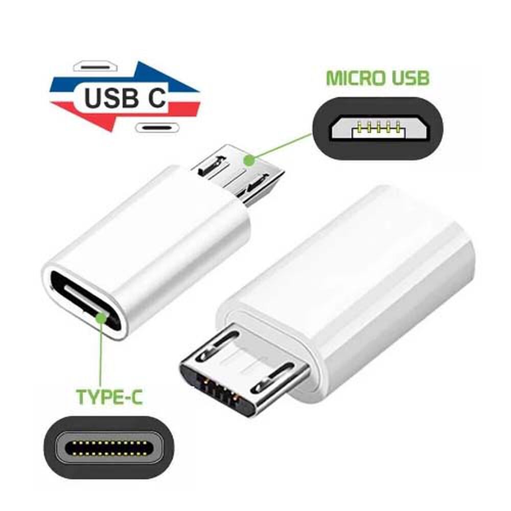 Adaptador Tipo C A Micro Usb V8 Tipo C Hembra Micro Usb Macho Celulares Compatible Android, Samsung image number 1.0