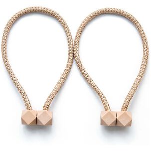 Pack De 02 Sujetadores - Abrazaderas Magneticas Para Cortinas Beige