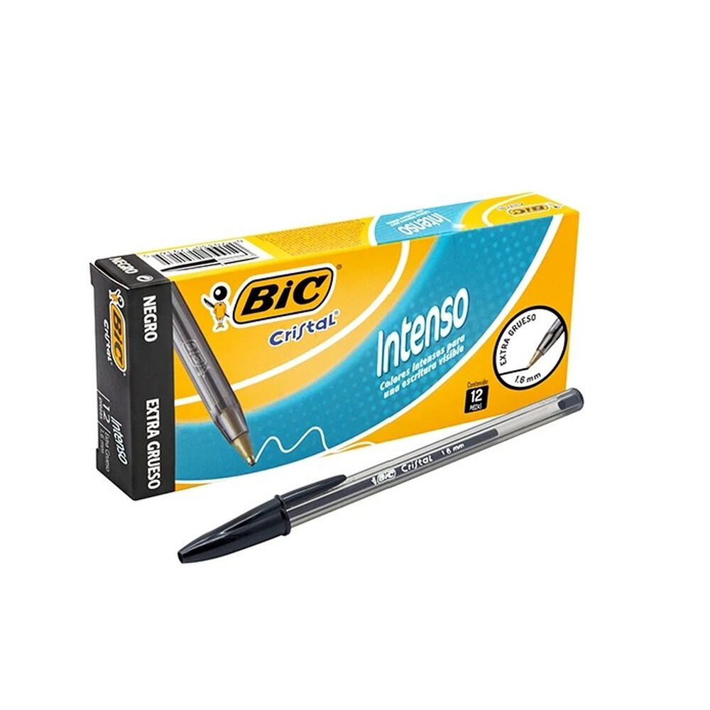 Pack 12 Bic Cristal 1.6mm Negro image number 0.0