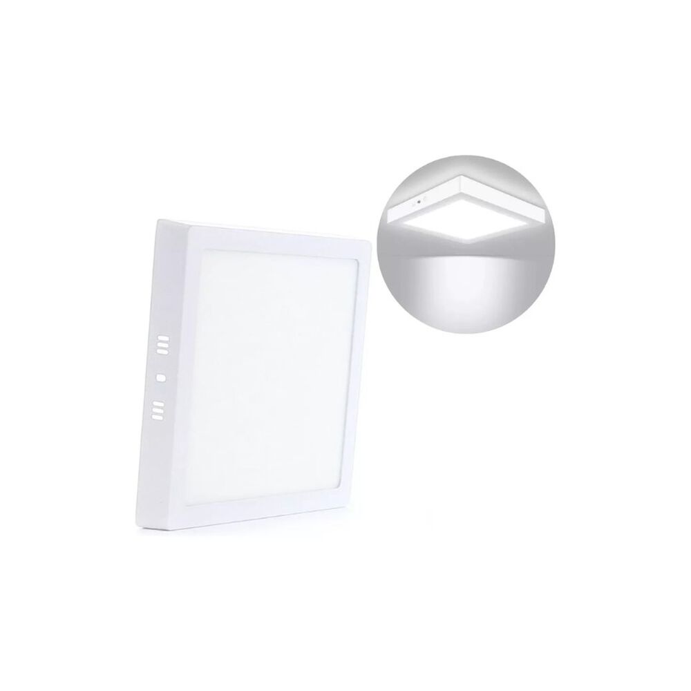 Foco Panel Led Plafon Sobrepuesto Cuadrado 18w Luz Blanca 21x21 image number 1.0