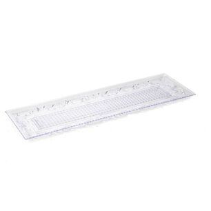 Bandeja Rectangular Crystal 15x46 Cm Transparente Plastico