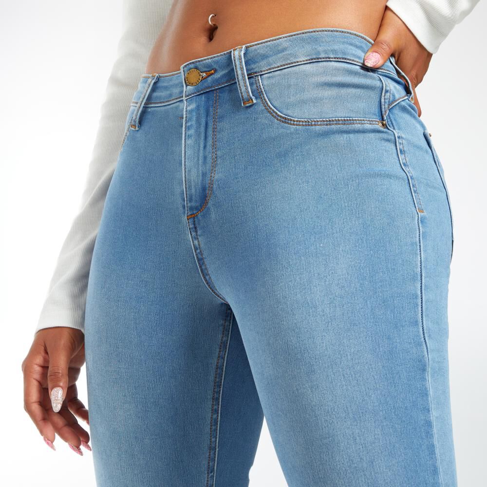 Jeans Básico Denim Regular Skinny Mujer Rolly Go image number 4.0