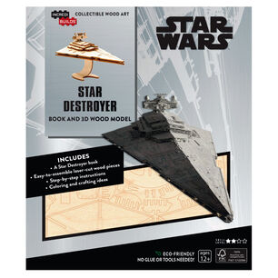 Star Wars Star Destroyer Libro Y Modelo Armable En Madera