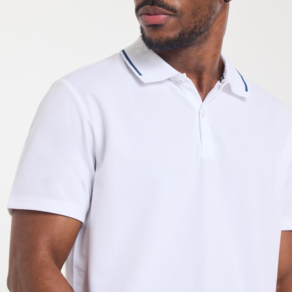 Polera Deportiva Manga Corta Cuello Polo Hombre Wetland image number 4.0