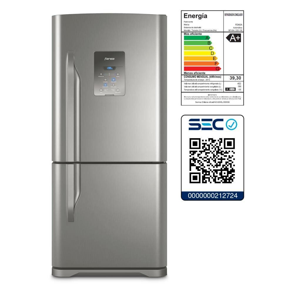 Refrigerador Bottom Freezer Fensa BFX84 / No Frost / 598 Litros / A+ image number 3.0