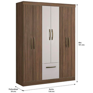 Cl&oacute;set Casaideal Oslo / 6 Puertas / 1 Caj&oacute;n