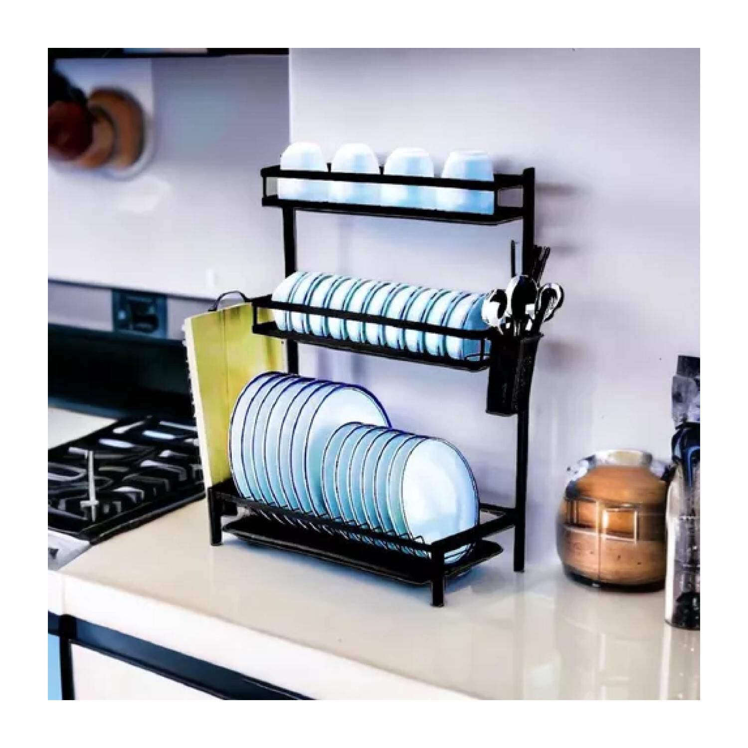 Rack Organizador Escurridor De Loza Platos 60x42x25cm image number 2.0