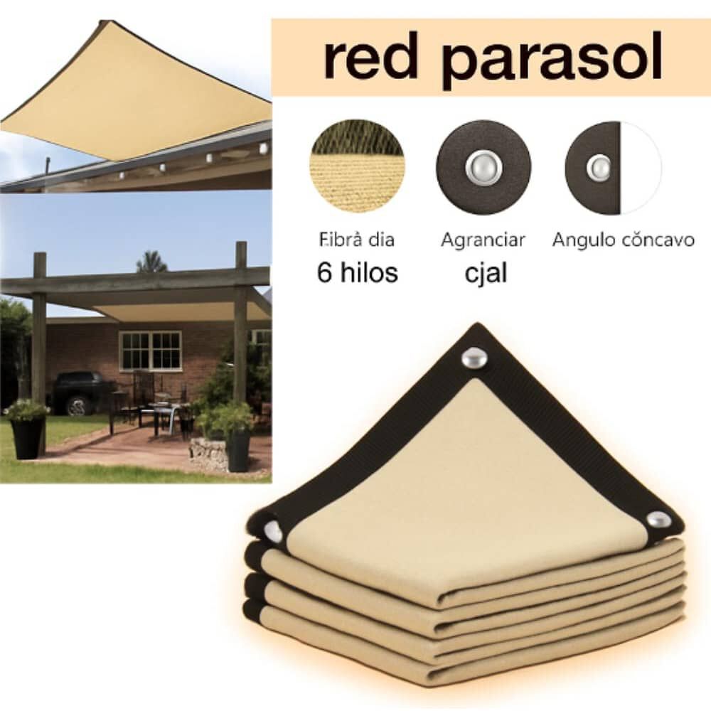 Malla Red De Parasol De Jard&iacute;n Toldo Protecci&oacute;n Uv Solar 6x4 image number 2.0
