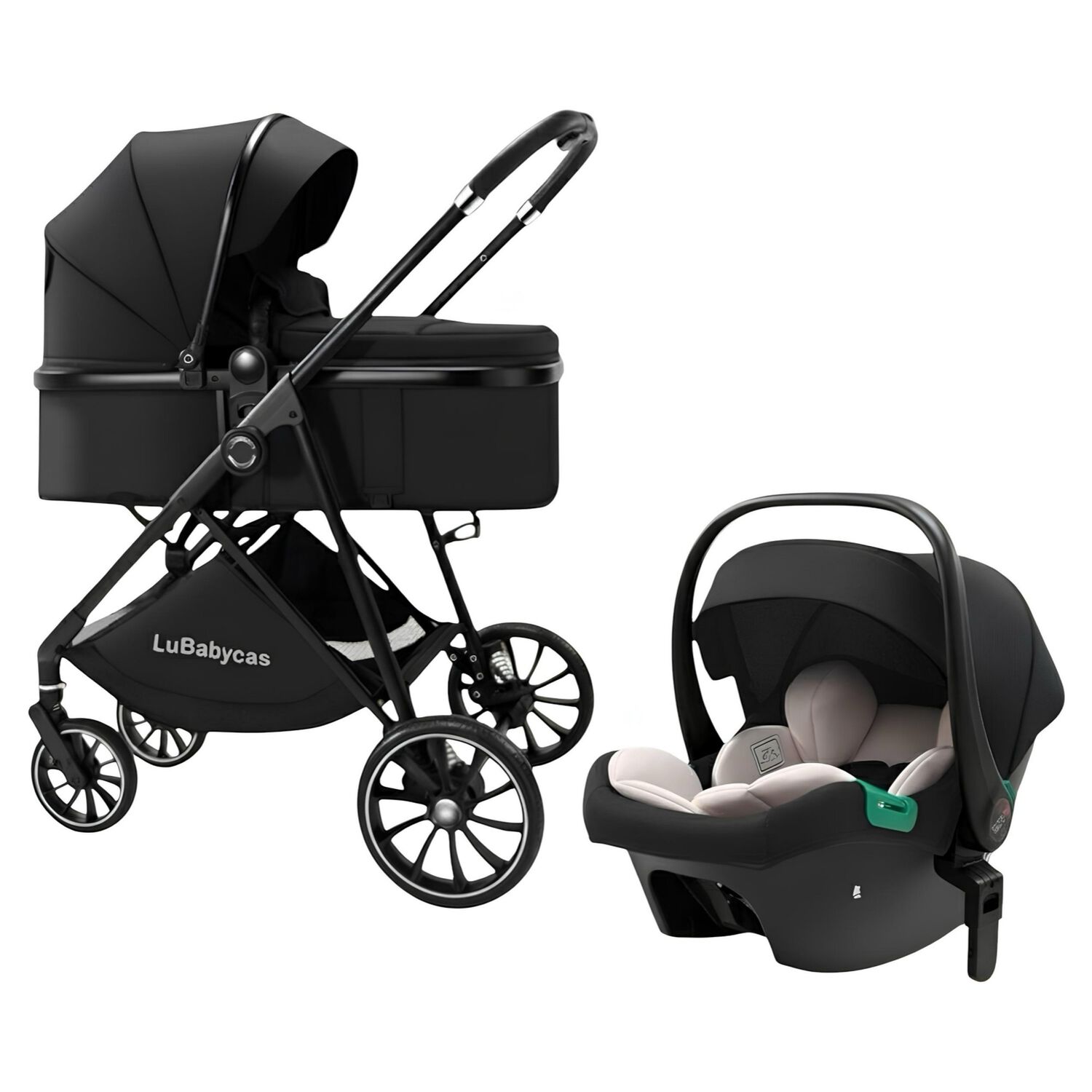 Coche Travel System Toldo 360&deg;gese Baby Negro Lubabycas image number 0.0
