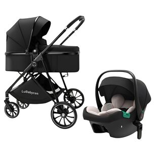 Coche Travel System Toldo 360&deg;gese Baby Negro Lubabycas