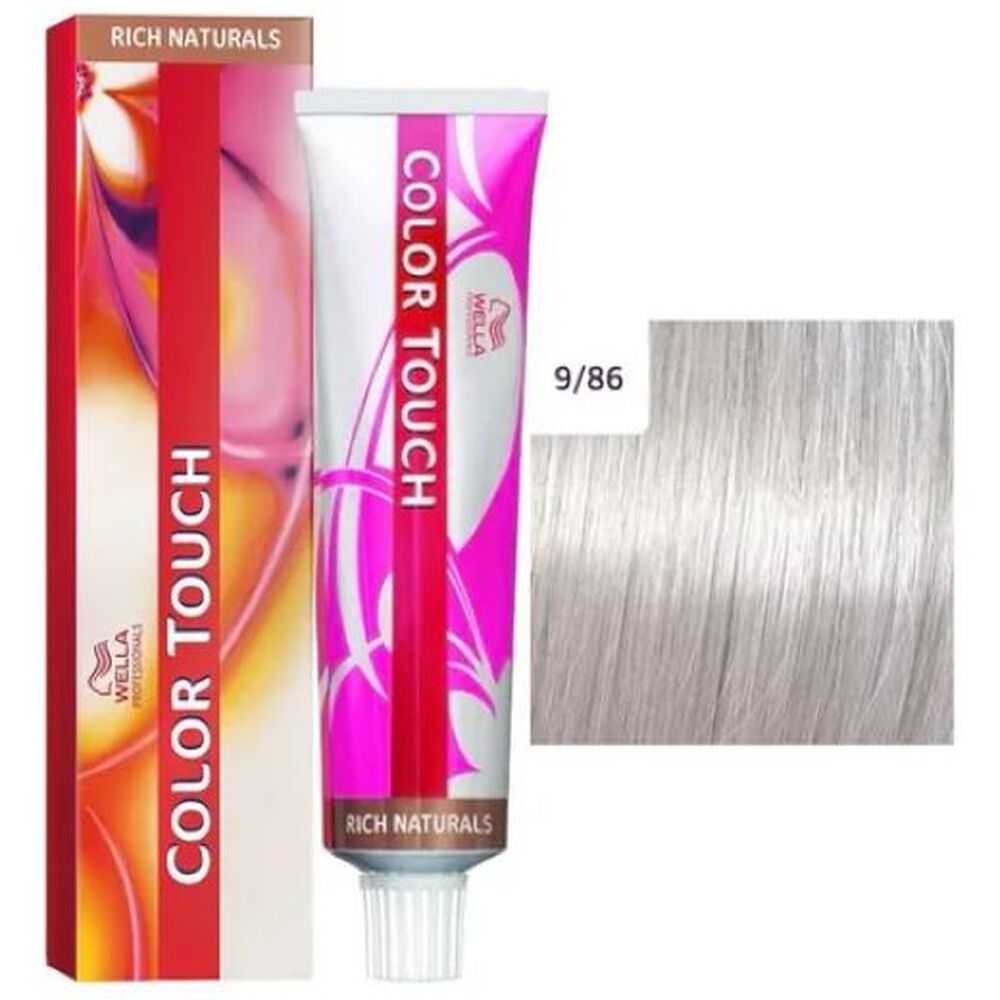 Tinte Para Cabello Wella Color Touch 9/86 Rubio Extra Claro Perla Violeta 60ml image number 1.0