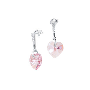 Aros Romance Cristal Genuino Rose Shimmer