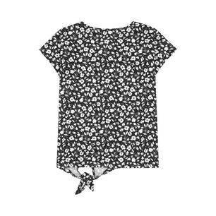 Polera Print Con Amarras En Pretina Manga Corta Cuello Redondo Mujer Geeps
