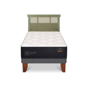 Cama Europea Cic Linea Premium / 1.5 Plazas / Base Normal + Respaldo