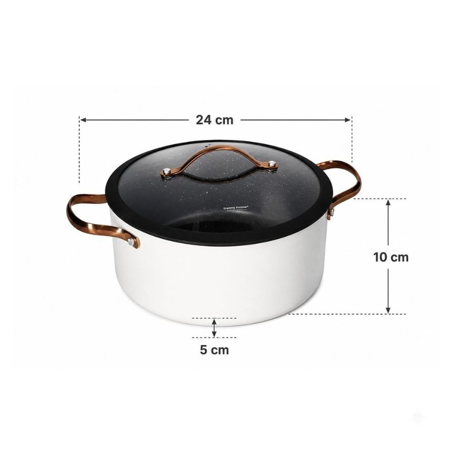 Olla Cacerola Antiadherente Con Tapa 24 Cm image number 2.0