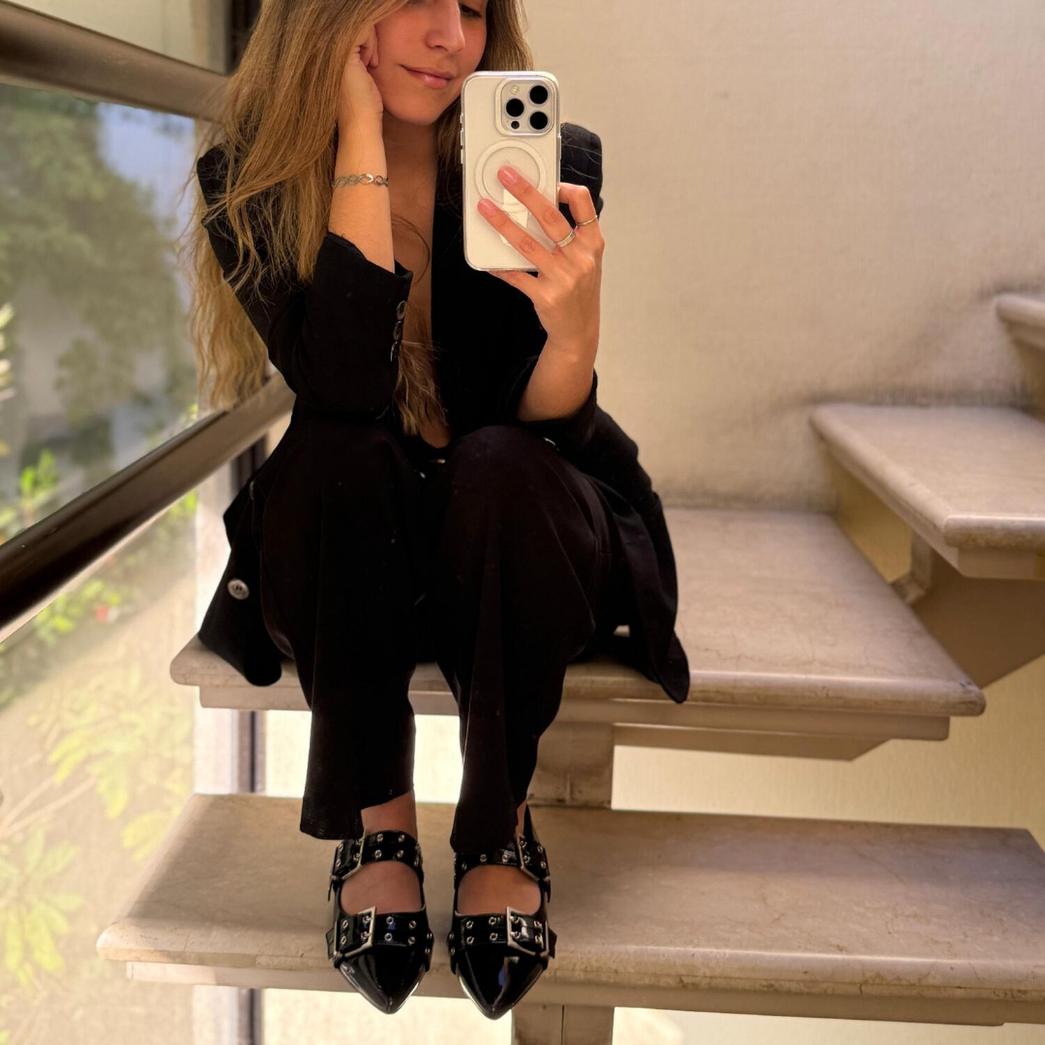 Ballerina Chalada Mujer Slik-2 Negro Casual image number 3.0