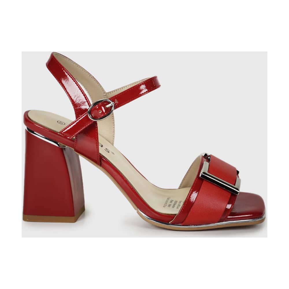 Sandalia Cuero Valeria Rojo image number 3.0