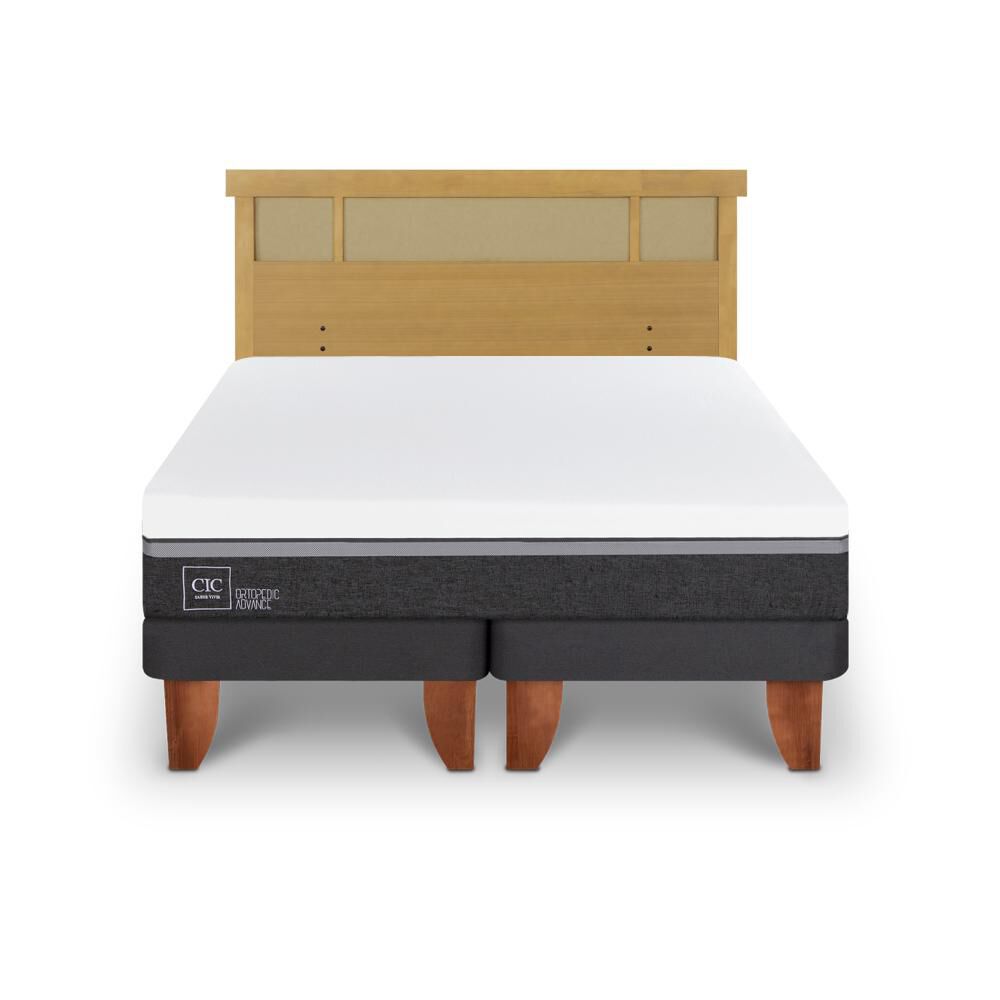 Cama Europea Cic Ortopedic Advance / 2 Plazas / Base Dividida + Respaldo image number 0.0