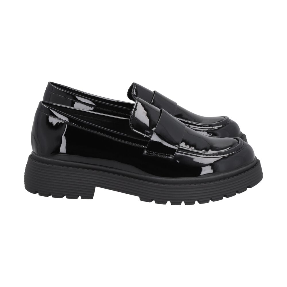 Mocas&iacute;n Mujer Negro Plataforma Glossy Police image number 2.0