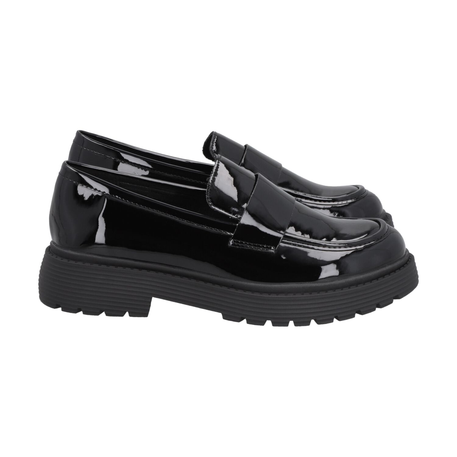 Mocas&iacute;n Mujer Negro Plataforma Glossy Police image number 2.0
