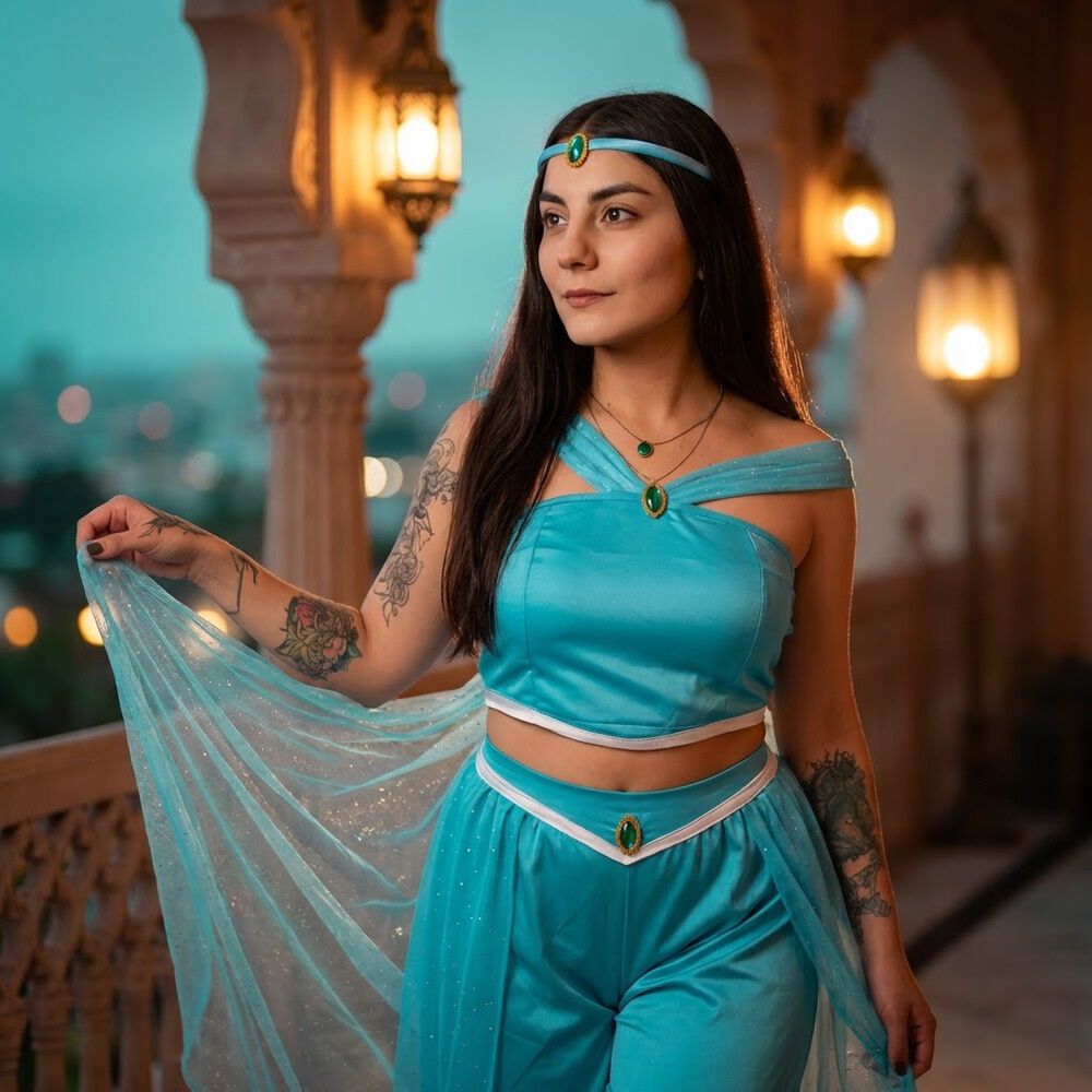 Disfraz Princesa Jasmine Jazmin Aladd&iacute;n Cosplay image number 17.0