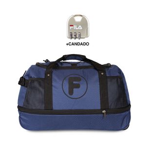 Bolso Mochila Con Ruedas Goliat Azul + Candado Fila