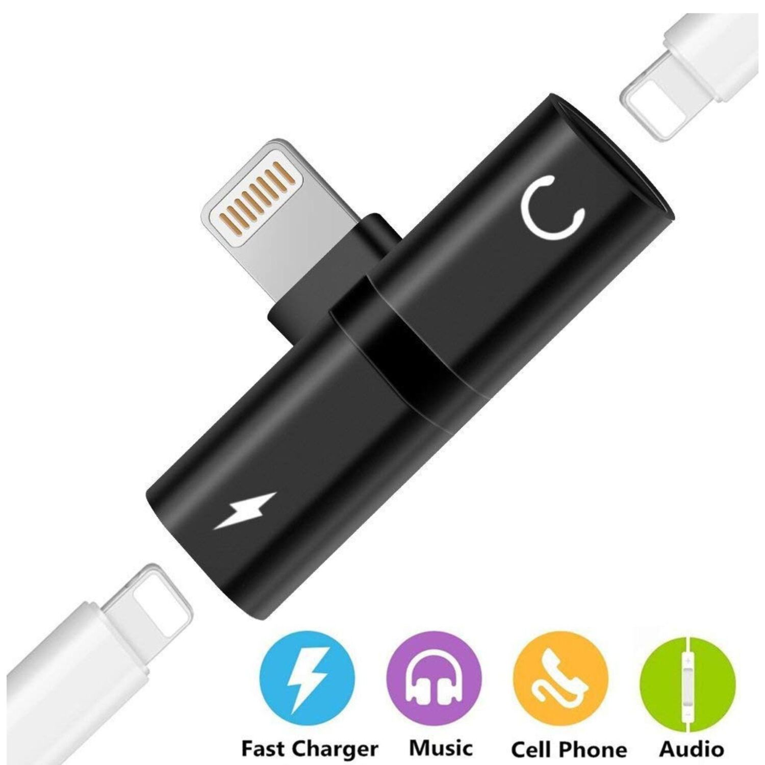 Adaptador Splitter Lightning Audio Y Carga 2 En 1 Iphone image number 0.0