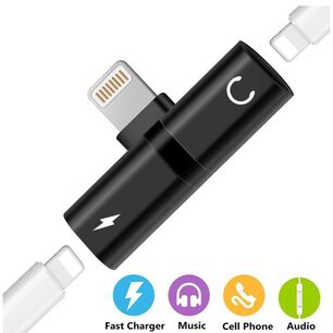 Adaptador Splitter Lightning Audio Y Carga 2 En 1 Iphone