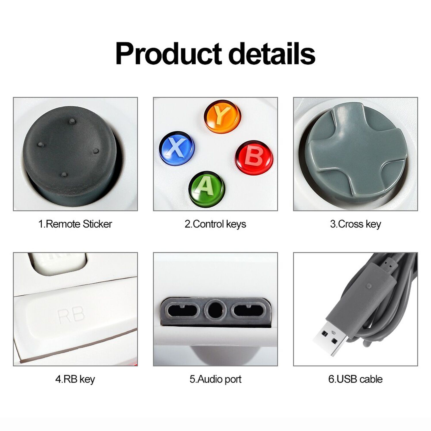 Joystick Usb Para Xbox 360 & Pc Wired Edition X-360 White image number 7.0