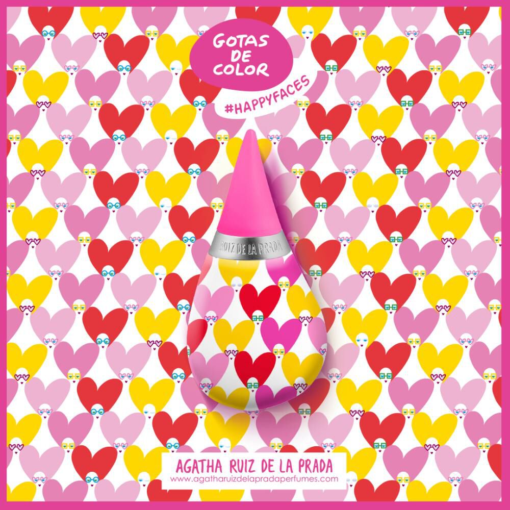 Perfume mujer Gotas Happy Faces Agatha Ruiz De La Prada / 100 Ml / Eau De Toilette image number 1.0