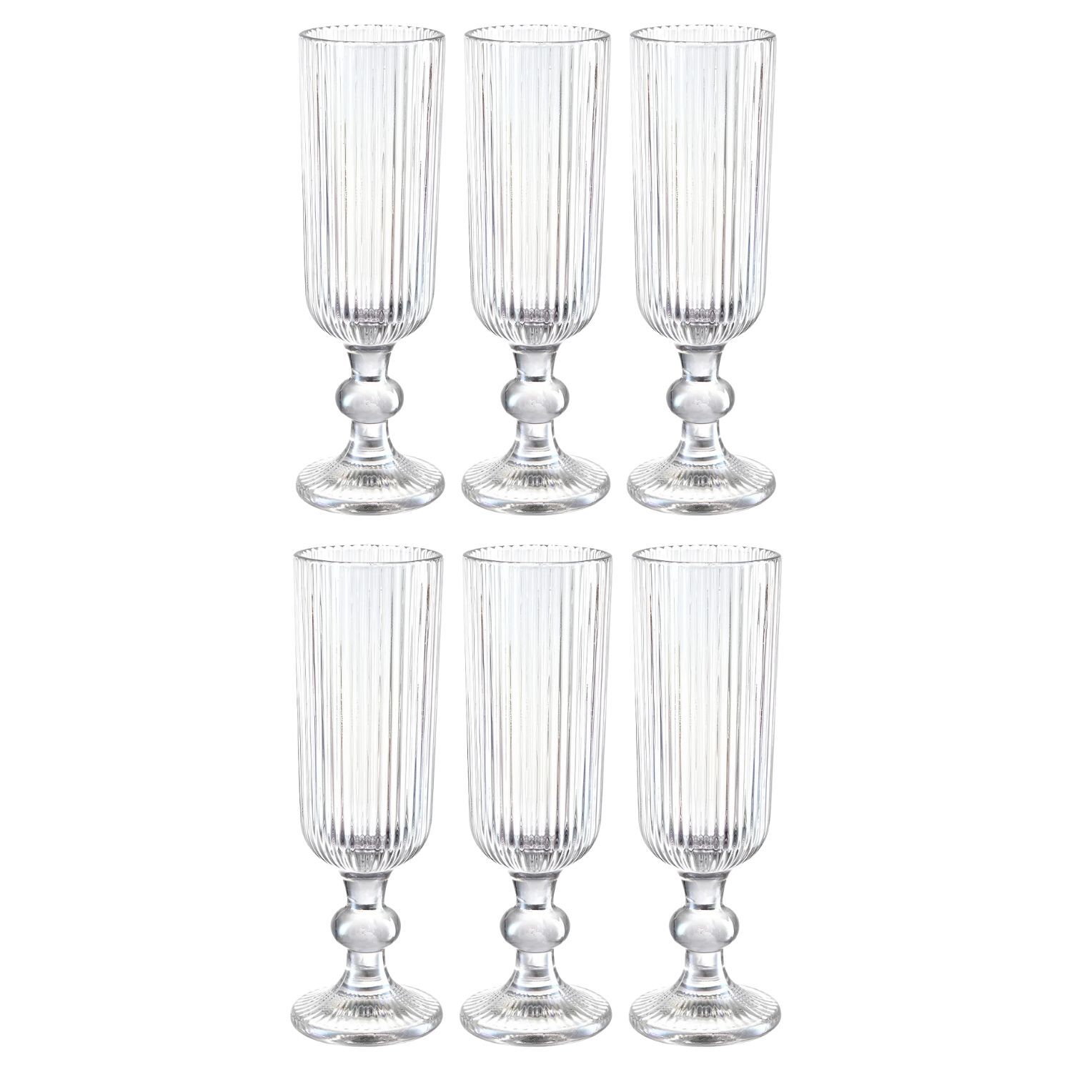 Set 6 Copas Flute Talladas 160ml Lisa Allegra De Vidrio image number 0.0