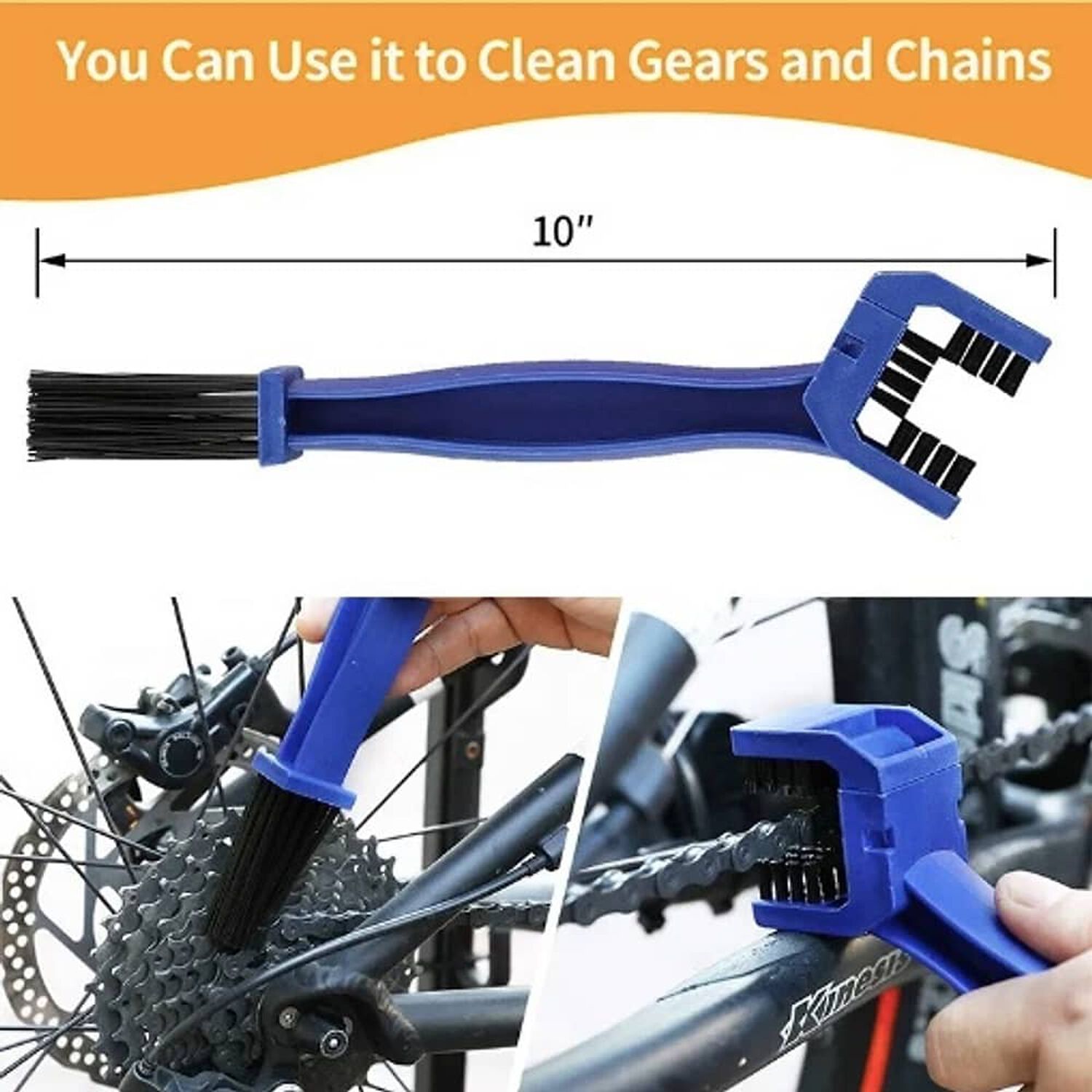 Limpieza Bicicleta Kit 10 Piezas Cepillo Polvo Limpia Cadena image number 3.0
