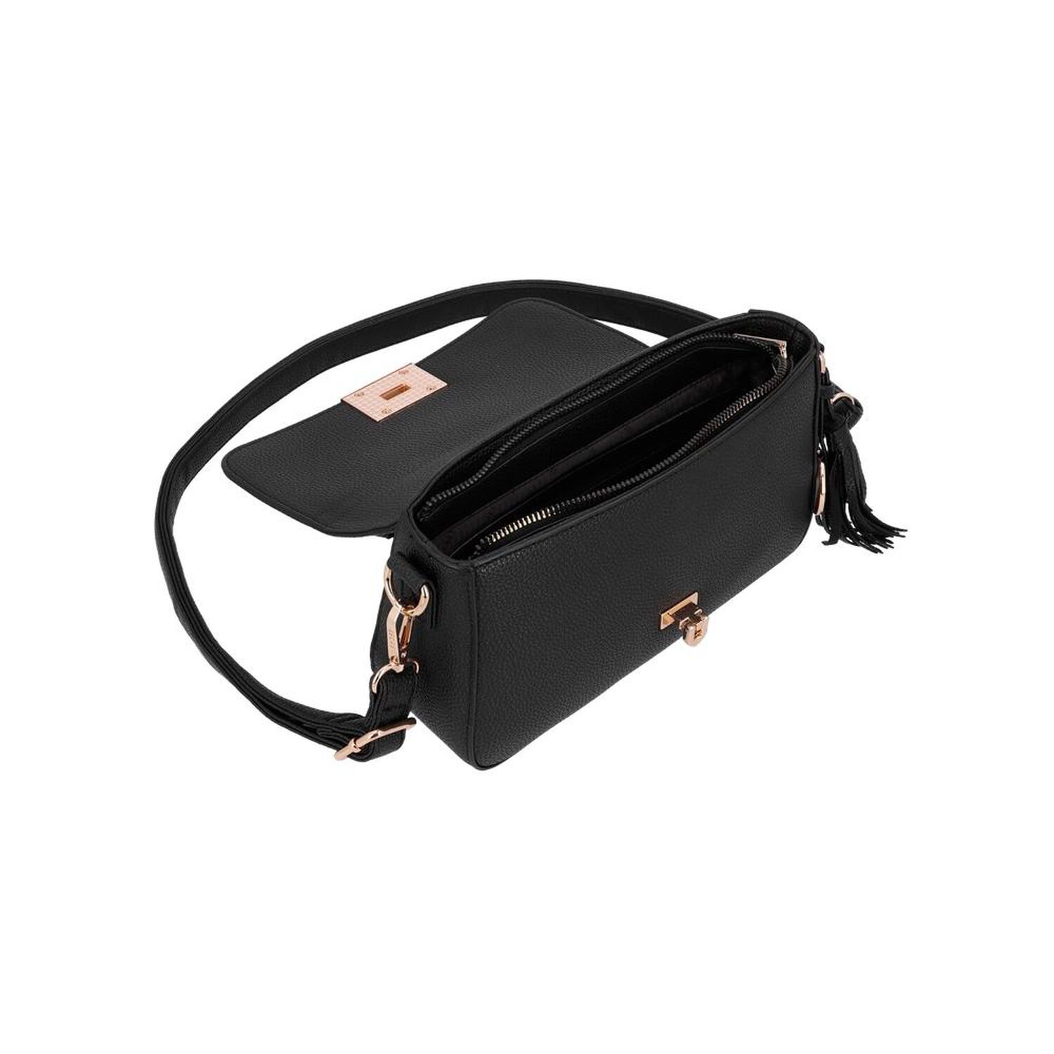 Bandolera Secret Cork St6 S Negro image number 3.0