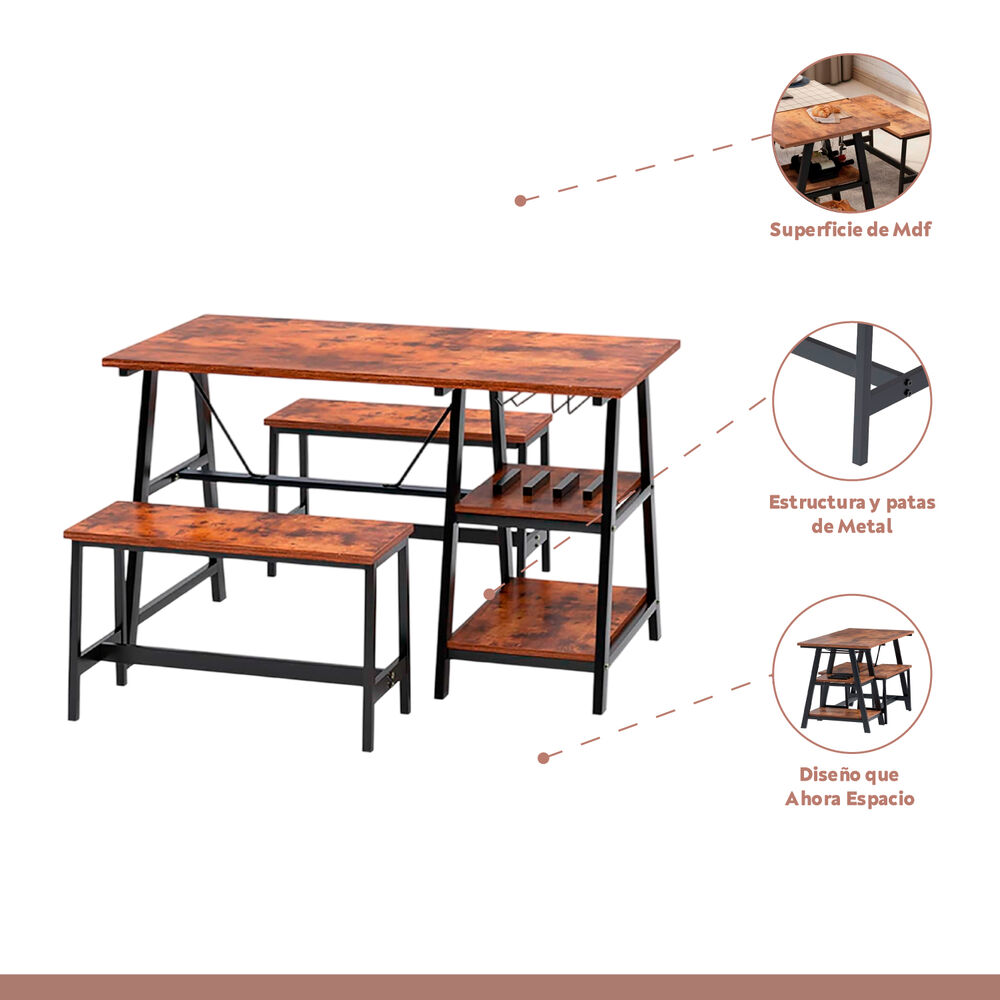 Comedor Industrial Con Repisas Y Banquetas image number 2.0