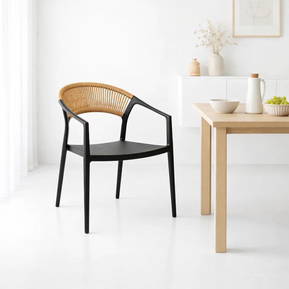 Silla Minimalista Rat&aacute;n Respaldo Curvo Verona image number 1.0