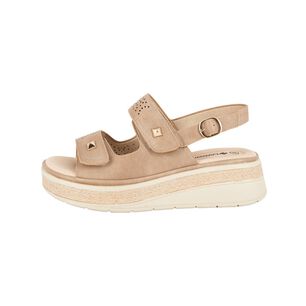 Sandalia Confort Ajustable Riza Tostado Passer
