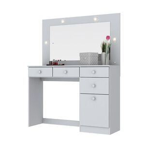 Tocador Home Mobili Victoria / 1 Puerta / 4 Cajones + Led