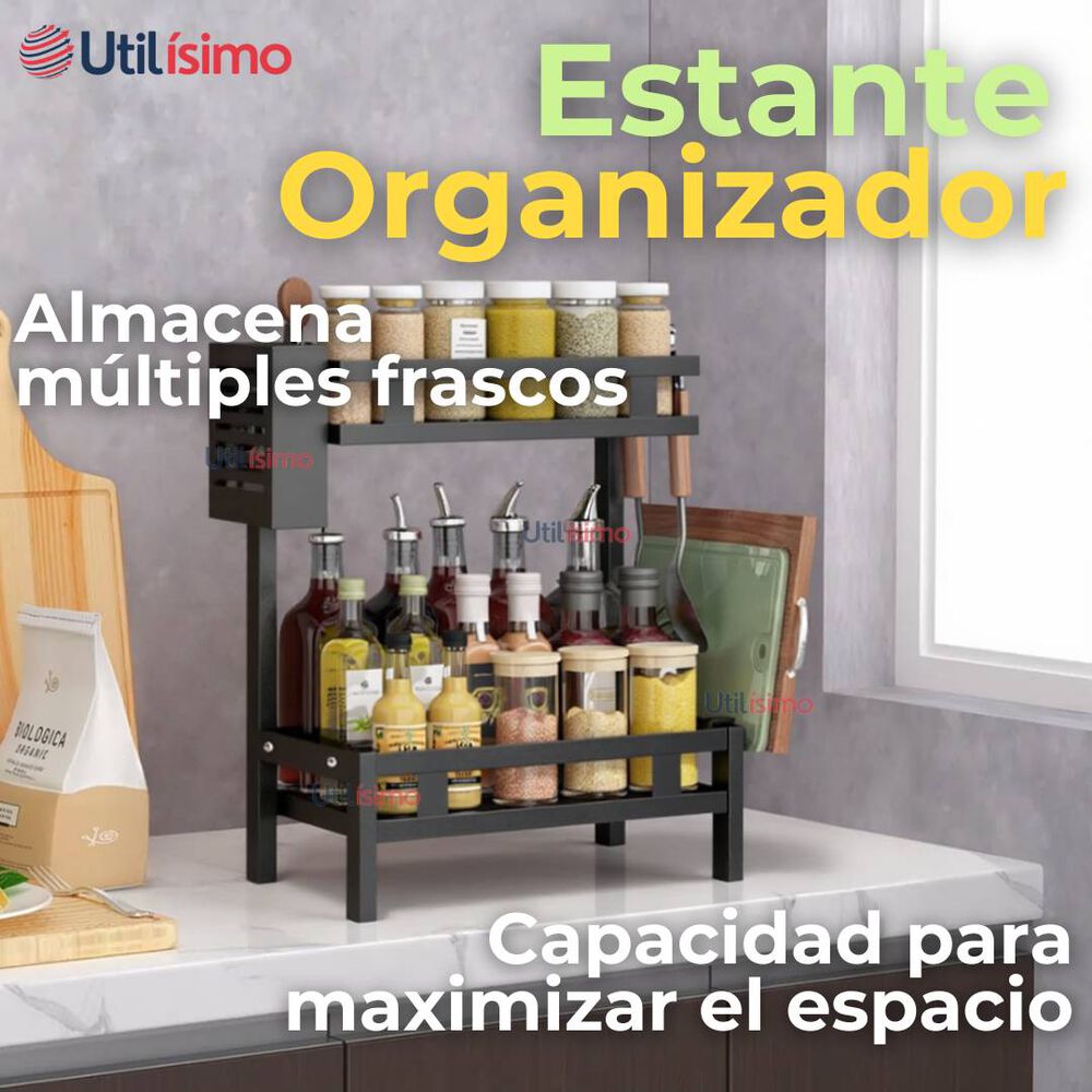 Estante Organizador Para Especias Cocina Especiero 2 Niveles image number 1.0