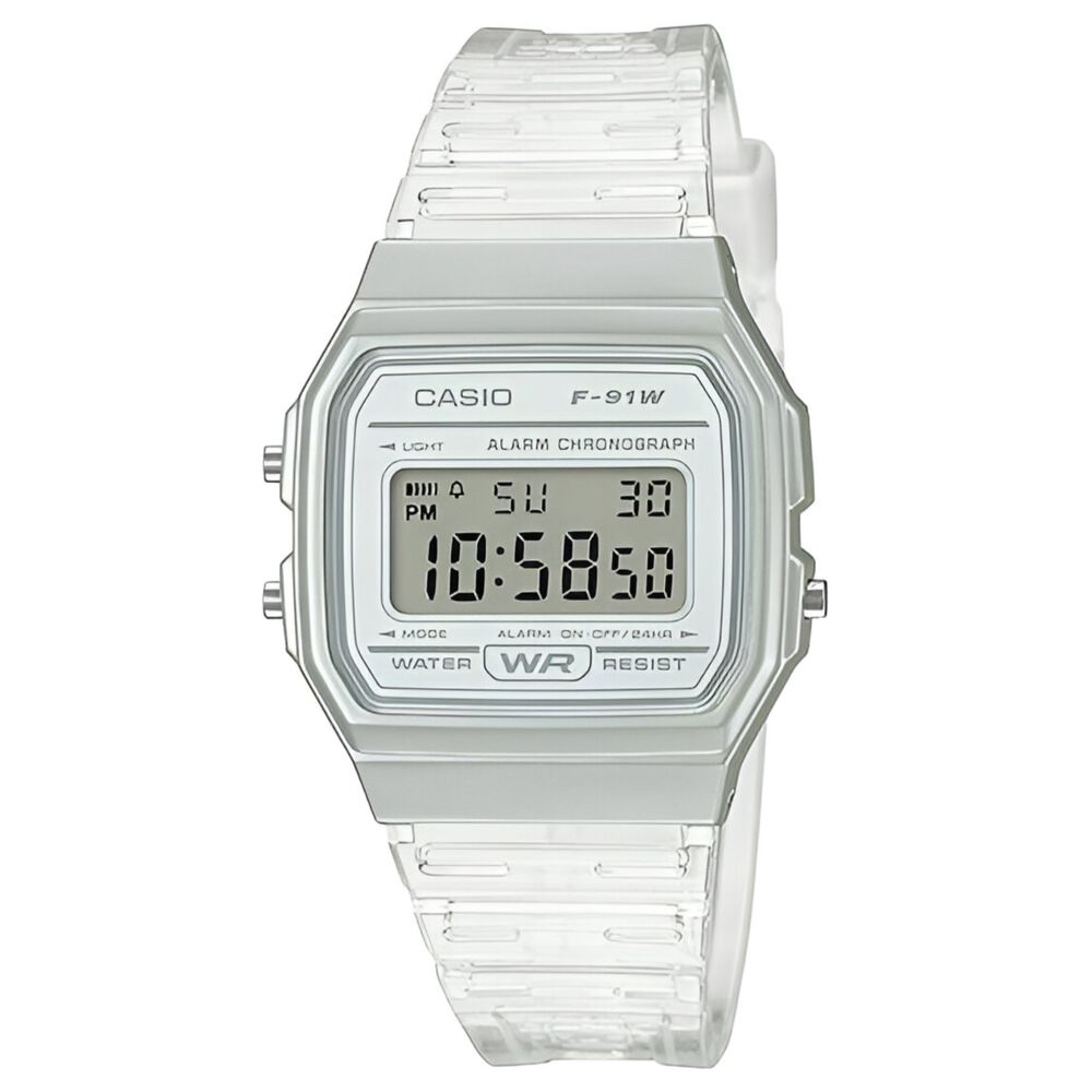 Reloj Digital Casio Mujer Silver F-91ws-7df image number 0.0