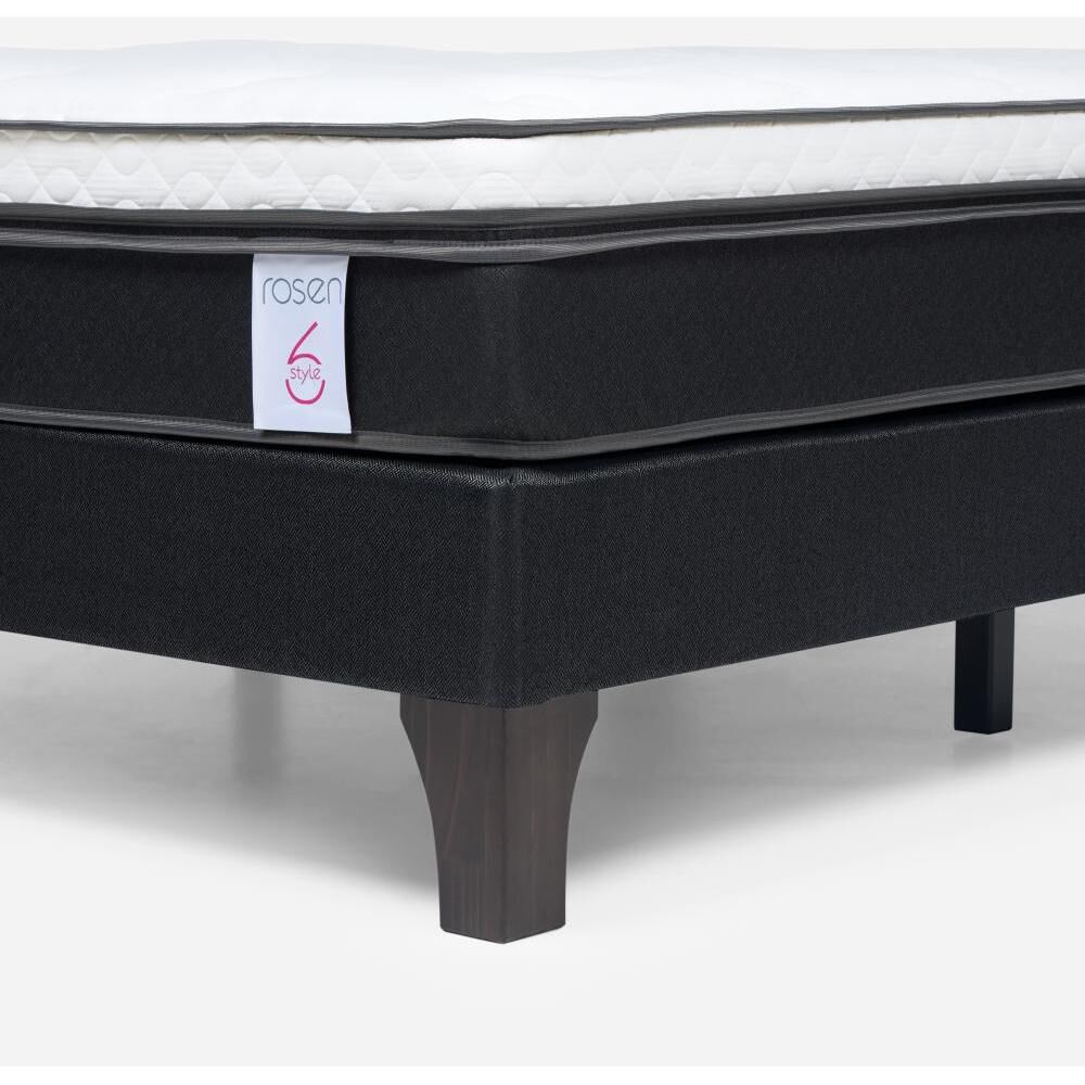 Cama Europea Rosen New Style 6 / 2 Plazas / Base Normal + Set De Maderas image number 5.0