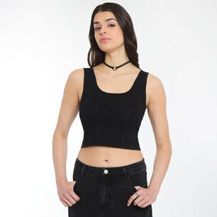 Polera Top Corse Sin Mangas Cuello Redondo Mujer Rolly Go