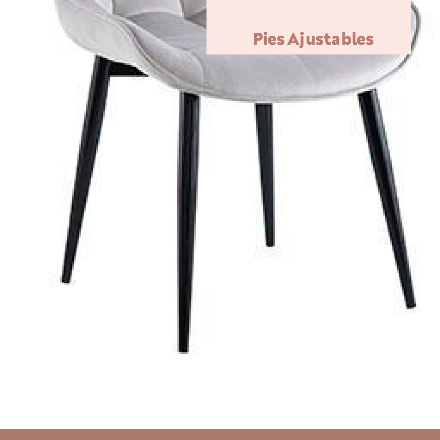 Comedor Mesa Redonda De Vidrio Cross 120cm + 5 Silla Macron Terciopelo - Gris image number 6.0