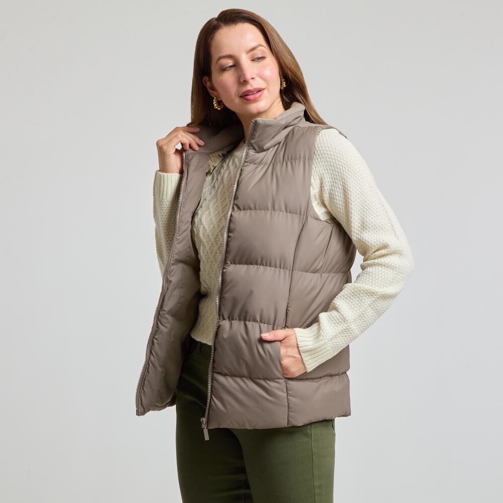 Parka Regular Sin Mangas Cuello Alto Mujer Geeps image number 2.0