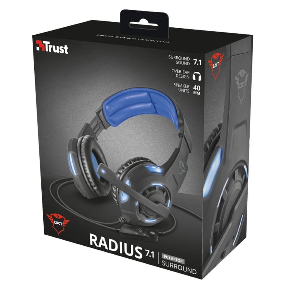 Audifonos Usb Trust Gxt 350 Radius Sonido Envolvente 7.1 Led image number 4.0