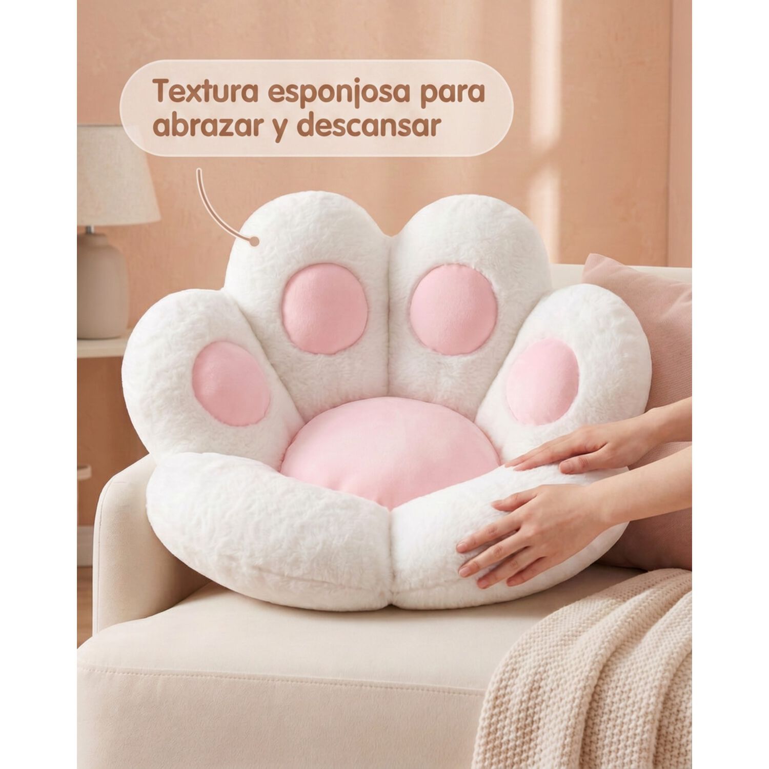 Coj&iacute;n Almohada Mano De Gatito Suave 70x61 image number 11.0