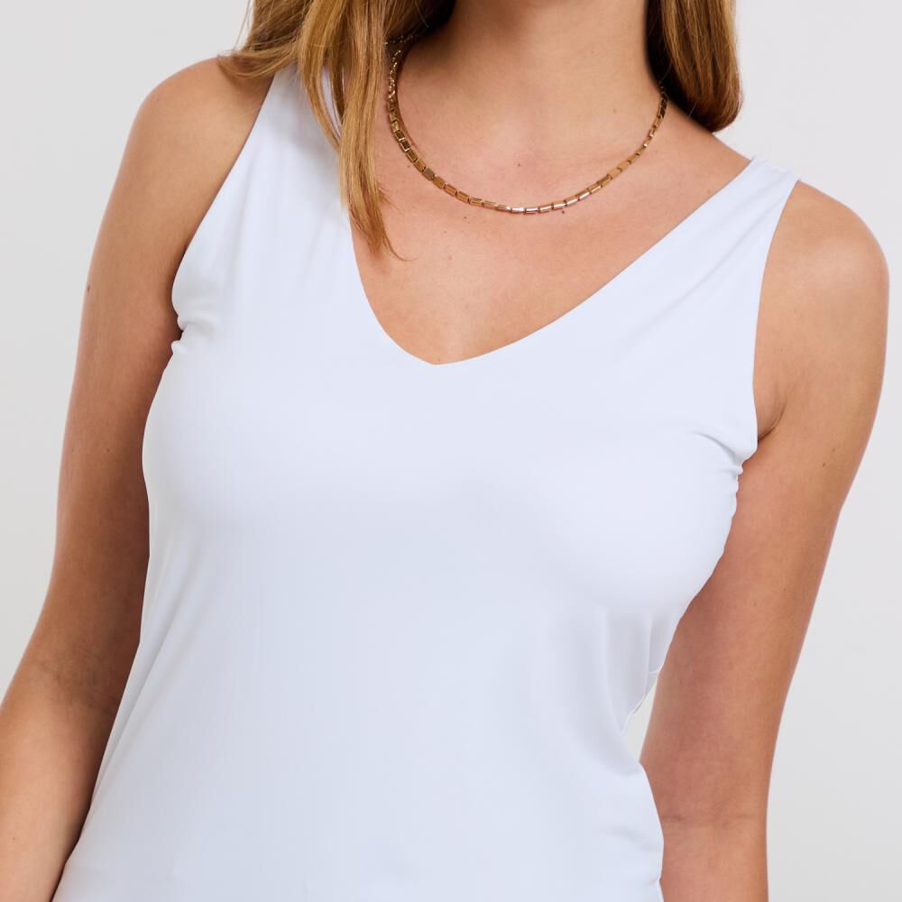 Polera Tipo Peto Liso Sin Manga Mujer Kimera image number 4.0