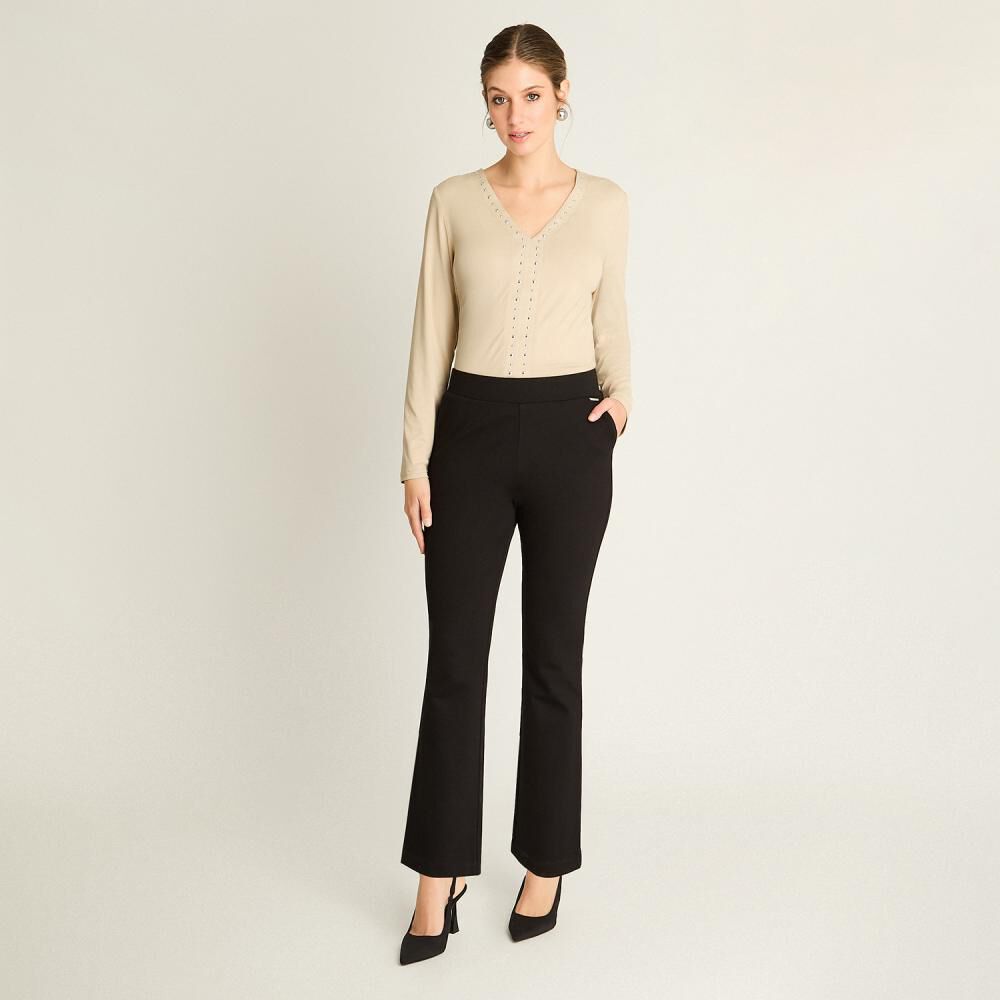 Pantalón Tiro Alto Straight Mujer Lorenzo Di Pontti image number 1.0